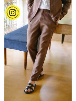 Creatures of Habit - Linen Easy Pants- Tree Trunk Brown