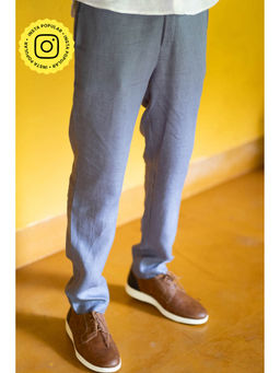 Creatures of Habit - Linen Easy Pants- Wildflower Blue