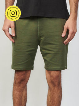 Creatures of Habit - Pima French Terry Shorts- Military Green