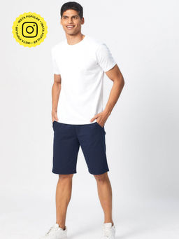 Creatures of Habit - Pima Jersey Shorts- Deep Sea Blue