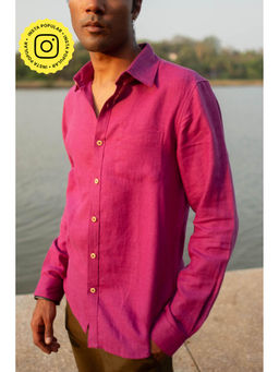 Creatures of Habit - Linen Shirt- Royal Purple