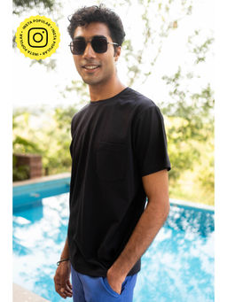 Creatures of Habit - Pima Crew Neck Black T-Shirt