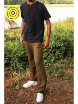 Creatures of Habit - Linen Pull-Up Pant- Olive Green