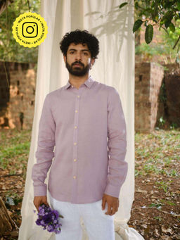 Creatures of Habit - Linen Full Sleeve Shirt- Lavender