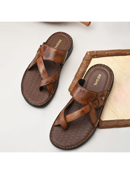 REGAL - Tan Men Casual Leather Sandals