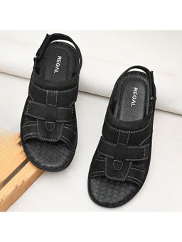 REGAL - Black Men Leather Casual Sandals