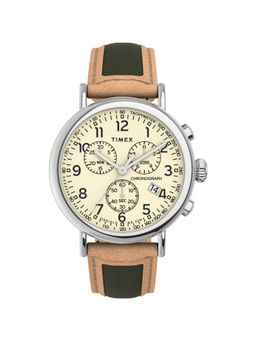 Timex - Waterburry Round 41mm Cream Dial Analog Men Watch - TW2U58100UJ