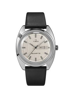 Timex - Q Round 37mm Silver Dial Analog Men Watch - TW2U87900U9