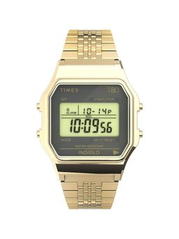 Timex - 80 Square 34mm Silver Dial Digital Unisex Watch - TW2U93500X8
