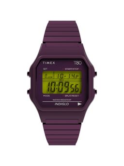 Timex - 80 Square 21mm Silver Dial Digital Watch for Unisex - TW2U93900X8