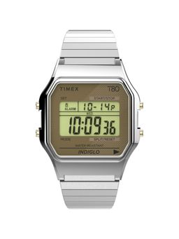 Timex - 80 Square 34mm Silver Dial Digital Watch for Unisex - TW2V19100X8