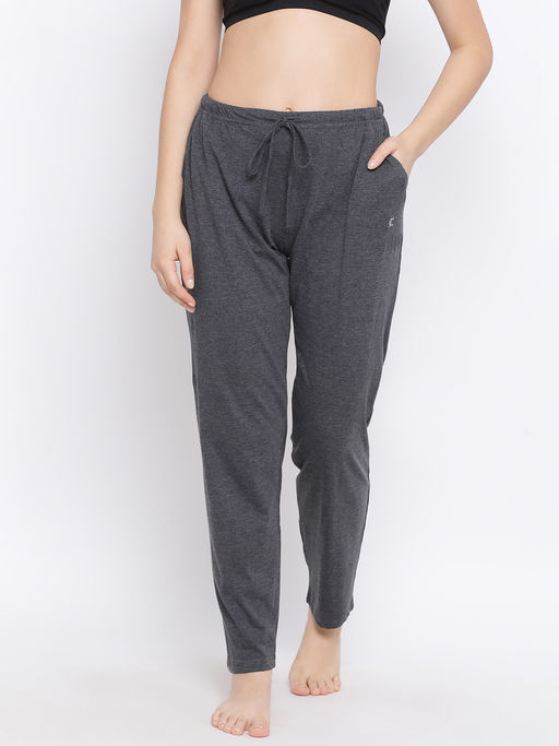 Buy Kanvin Womens Solid Pyjamas Grey Online