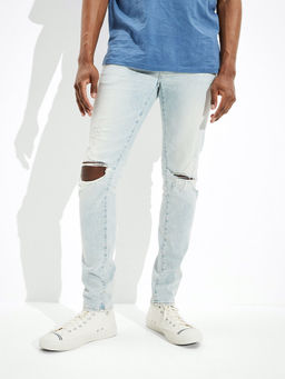 American Eagle - Blue Solid-plain Jeans