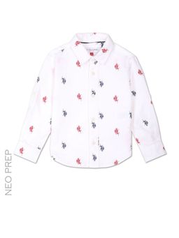 U.S. POLO ASSN. - All Over Logo Print Cotton Shirt