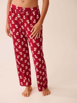 La Vie En Rose - Red Polyester Pyjama