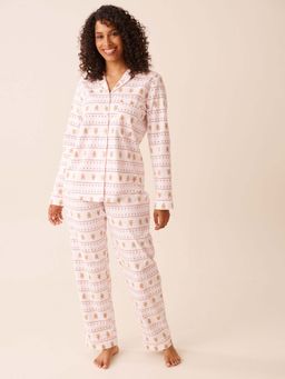 La Vie En Rose - Pink Cotton Shirt with Pyjama