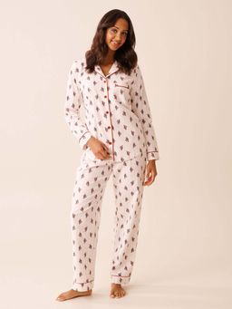 La Vie En Rose - Pink Cotton Shirt with Pyjama