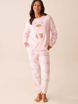 La Vie En Rose - Pink Polyester T-Shirt with Pyjama