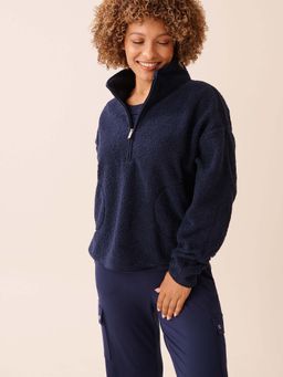 La Vie En Rose - Blue Polyester Sweatshirt