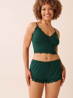 La Vie En Rose - Green Modal Camisole