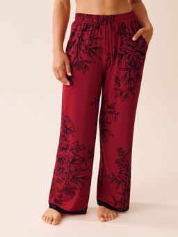 La Vie En Rose - Red Polyester Pyjama