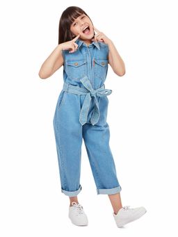 Olele - Girls Brooklyn Sleeveless Jumpsuit with Belt (Set of 2)