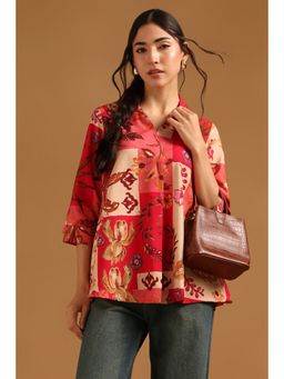 Soch - Multi-Color Floral Regular Collar Neck Tunic