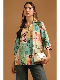Soch - Multi-Color Floral Regular Collar Neck Tunic