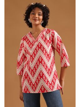 Soch - Multi-Color Printed Regular V-Neck Tunic