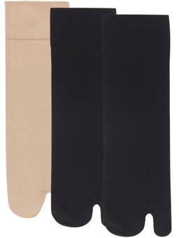 NEXT2SKIN - Womens Nylon Ankle Length Opaque Thumb Socks - Pack of 3 - Multi-Color