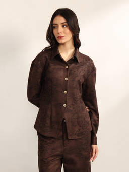 Kazo - Women Brown Musk Shirt