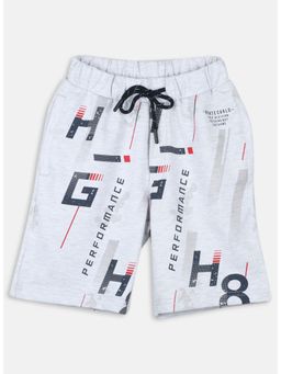 Monte Carlo - Boys Grey Cotton Blend Mid Waist Shorts