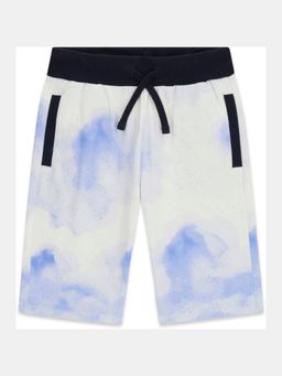 Guess - Boys White Cotton Mid Waist Shorts
