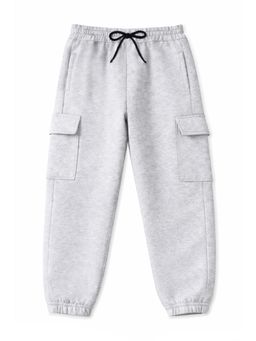 Trampoline - Unisex Grey Terry Mid Waist Joggers