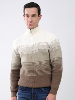 Global Republic - Multi-Color Textured High Neck Sweater