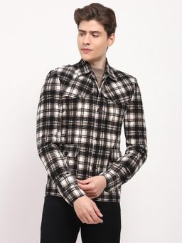 Global Republic - Multi-Color Checks Collar Neck Jacket
