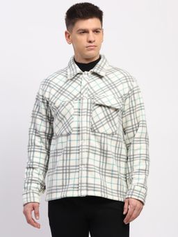 Global Republic - Off White Checks Collar Neck Shacket