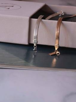 ANUSHKA JAIN JEWELLERY - 925 Snake Bracelet In Sterling Silver With Gold Vermeil