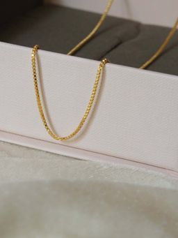 ANUSHKA JAIN JEWELLERY - 925 Box Chain In Sterling Silver With Gold Vermeil
