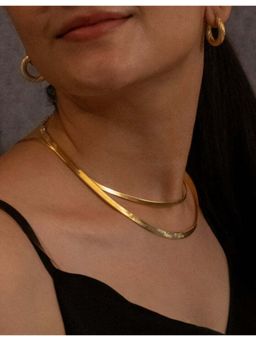 ANUSHKA JAIN JEWELLERY - 925 Thin Snake Chain In Sterling Silver With Gold Vermeil