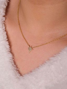 ANUSHKA JAIN JEWELLERY - 925 Gold North Star Necklace In Sterling Silver With Gold Vermeil