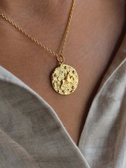 ANUSHKA JAIN JEWELLERY - 925 Taurus Zodiac Necklace In Sterling Silver With Gold Vermeil