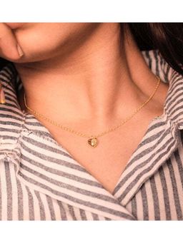 ANUSHKA JAIN JEWELLERY - 925 Heart Necklace In Sterling Silver With Gold Vermeil