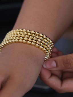 ANUSHKA JAIN JEWELLERY - 925 Ball Tennis Bracelet In Sterling Silver With Gold Vermeil