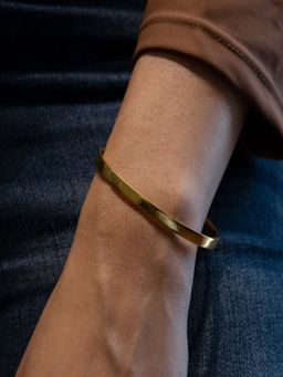 ANUSHKA JAIN JEWELLERY - 925 Classic Cuff In Sterling Silver With Gold Vermeil