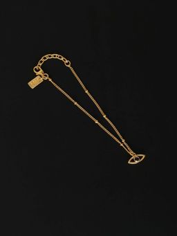 ANUSHKA JAIN JEWELLERY - 925 Drop Evil Eye Bracelet In Sterling Silver With Gold Vermeil