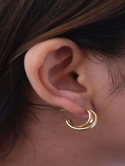 ANUSHKA JAIN JEWELLERY - 925 Tangled Hoops In Sterling Silver With Gold Vermeil