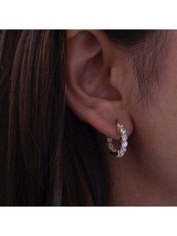 ANUSHKA JAIN JEWELLERY - 925 Small Round Hoop Earring In Sterling Silver With Gold Vermeil