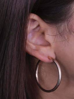 ANUSHKA JAIN JEWELLERY - 925 Classic Gold Hoops In Sterling Silver With Gold Vermeil