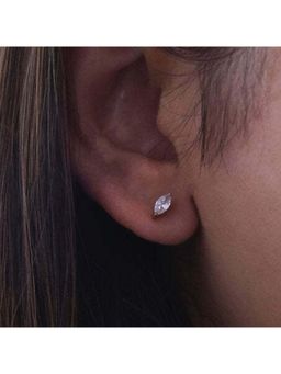 ANUSHKA JAIN JEWELLERY - 925 Marquise Studs In Sterling Silver With Gold Vermeil